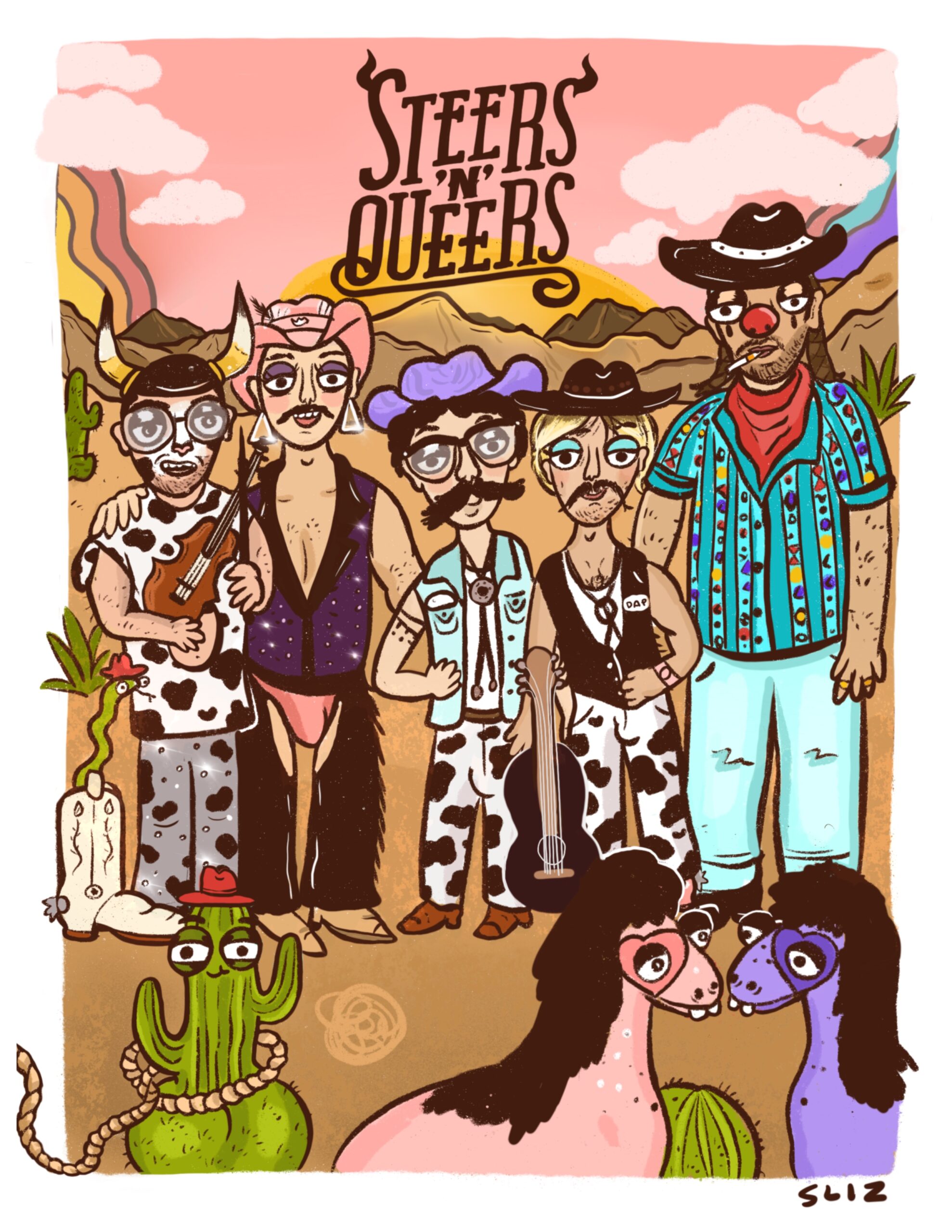 sliztoonz-illustration-steers n queers_color